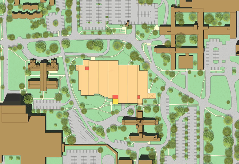 Rendering of Proposed Housing Parking Level Plan