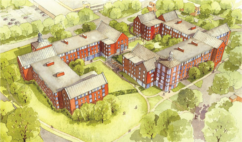 Rendering of Proposed Housing Perspective View